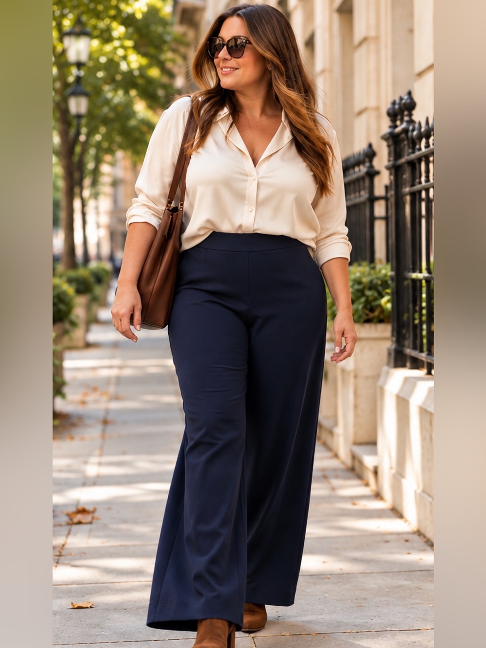 NWT Tommy Hilfiger Sophisticated Wide-Leg Trousers| Navy Blue | Size 2X